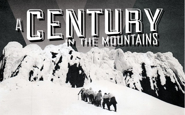 VOCers going up towards the Black Tusk. Garibaldi Spring Camp, 1950. VOC Archives photo by Ron Leslie.