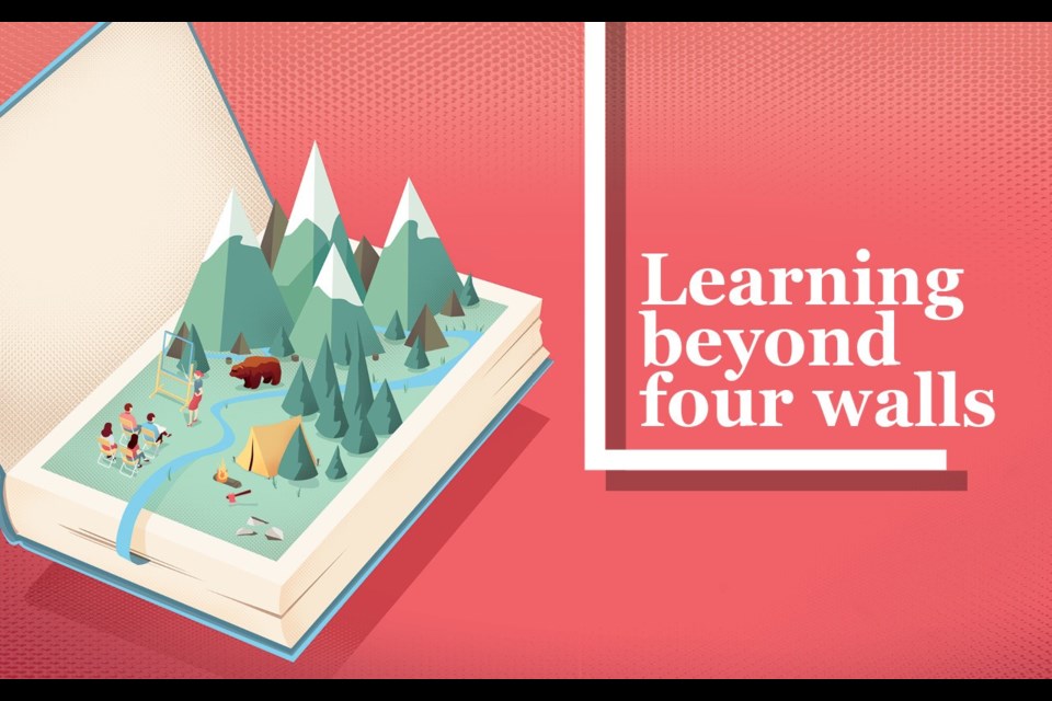 Learning beyond four walls — How Sea to Sky schools are pushing the boundaries of the traditional classroom to redefine outdoor education. Illustration by Claire Ryan