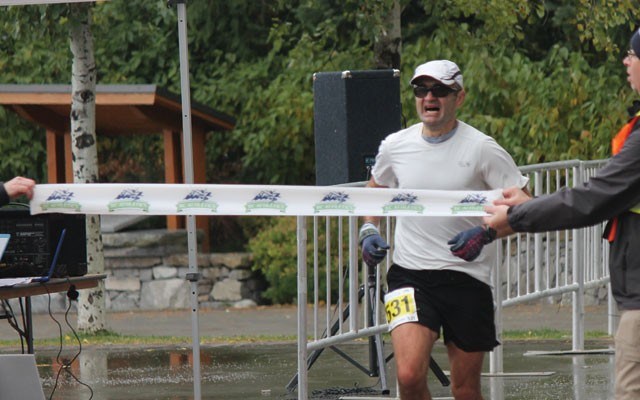 ON LINE Ian McIlvenna approaches the Whistler 50 Ultra finish line on Oct. 14. Photo by Dan Falloon