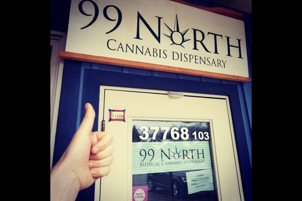 A photo 99 North Medical Cannabis Dispensary owner Bryan Raiser posted to Facebook after his shop was held up at gunpoint last Friday, Dec. 1. The shop opened as usual the following day. Facebook photo