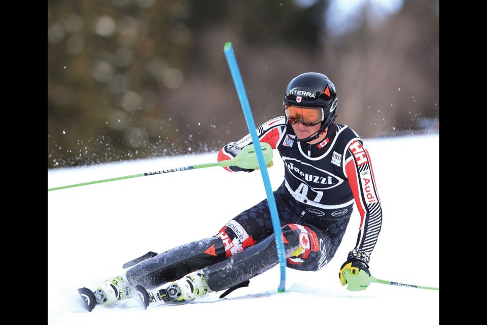 Broderick Thompson of the Whistler Mountain Ski Club in action (Feb. 10, 6 p.m. and Feb. 12, 6:30 p.m). Photo courtesy of GEPA Alpine Canada