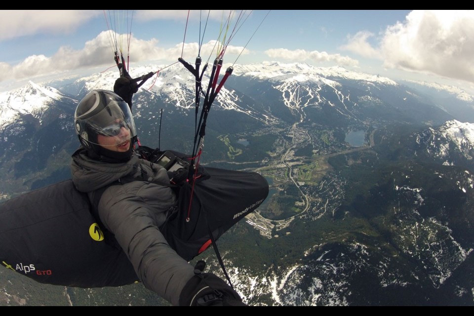 High Flyer Paraglider Igor Tolsky set the record for longest triangle with a 238.5-kilometre flight last month. Photo courtesy of Igor Tolsky