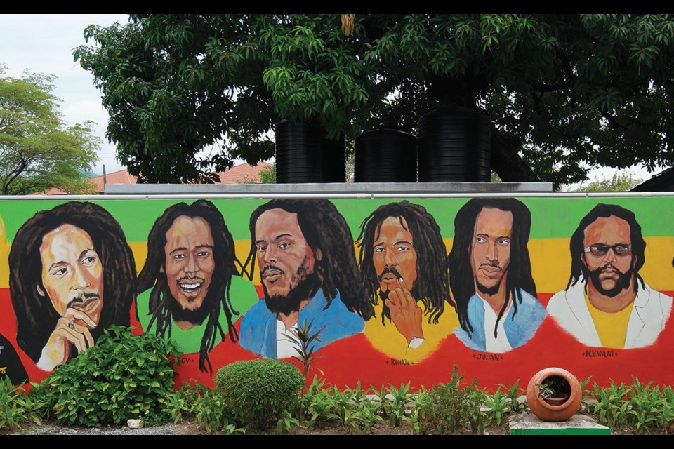 Mural at the Bob Marley Museum. Photo by Barney Bishop/FLICKR.COM