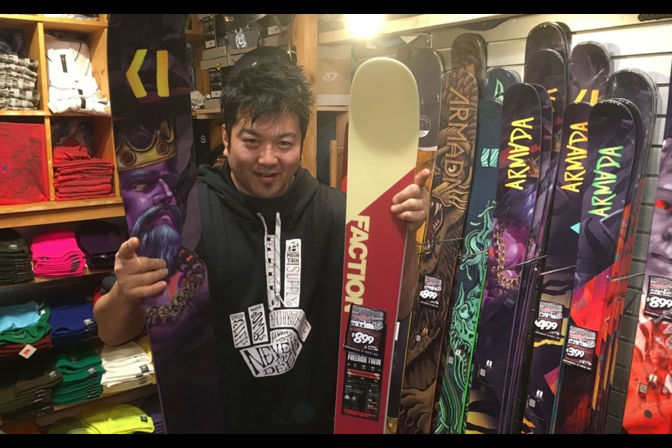 FROM then to now Yosuke Hamazaki celebrates 25 years of TMC Freeriderz at the shop in December. Photo by Dan Falloon