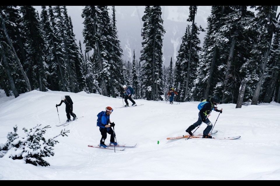 COME TO THE DARKSIDE Participants in the first Darkside Skimo race are shown on April 6. <ParaStyle:CUTLINE\:CUTLINE Credit>Photos by Tyler McGowan