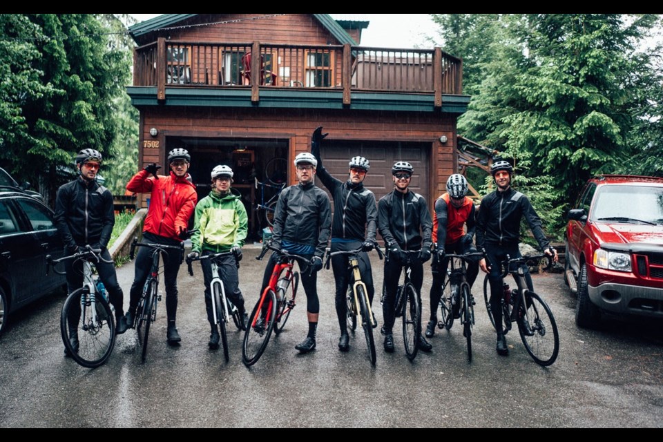 RIDE COMPLETED The eight Ride of Your Life participants, shown before their 11-day journey from Whistler to Yellowknife, wrapped the ride on June 4. <ParaStyle:CUTLINE\:CUTLINE Credit><pDropCapDetail:LeftGlyphEdge><pAbsorbIdeoSpace:1><cDiacVPos:5>Photo by Graeme Meiklejohn<cDiacVPos:><pDropCapDetail:><pAbsorbIdeoSpace:>