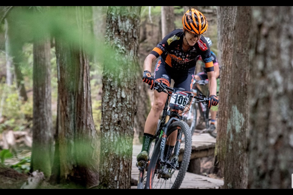 CROSSED UP Whistler s Chloe Cross, shown here competing at Crankworx in 2015, took second at the 2019 Canadian XCM MTB Championships in Quebec. <ParaStyle:CUTLINE\:CUTLINE Credit>Photo by Scott Robarts/Crankworx