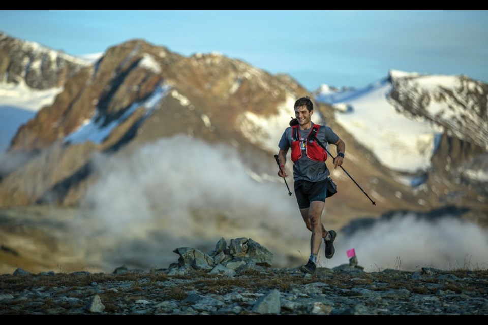 ON THE JOURNEY Scott Maguire competes during the Whistler Alpine Meadows race. <ParaStyle:CUTLINE\:CUTLINE Credit>Photo by Brian McCurdy Photography