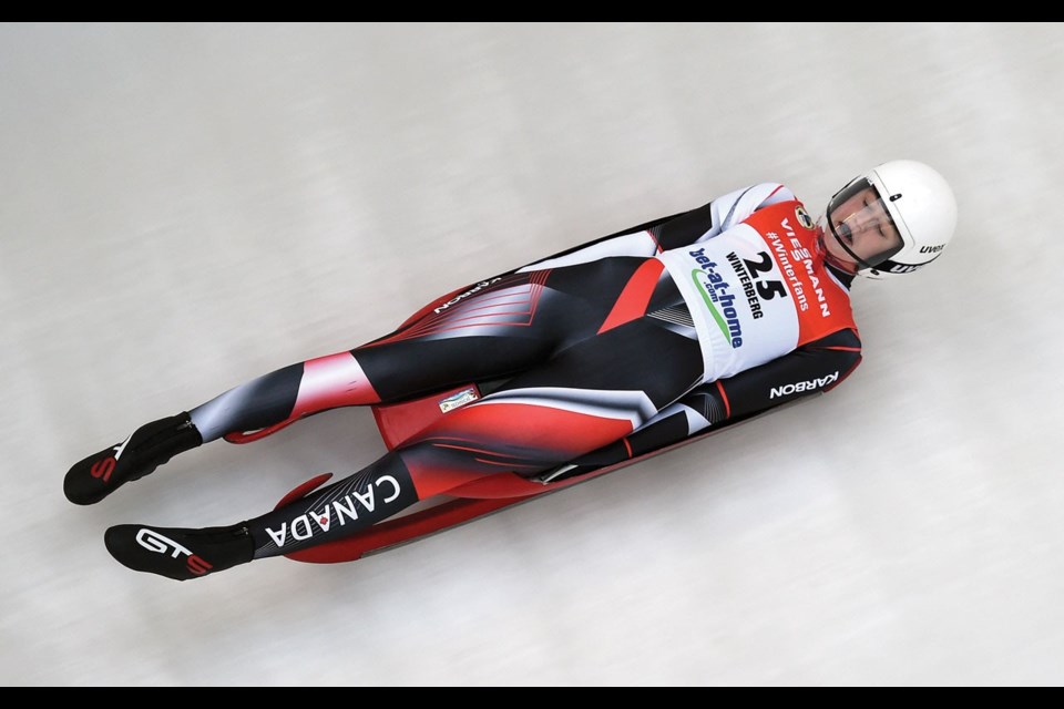 Trinity Ellis posted an eighth-place finish to start the Viessmann FIL World Cup season at Igls, Austria on Nov. 23. Photo courtesy of Luge Canada