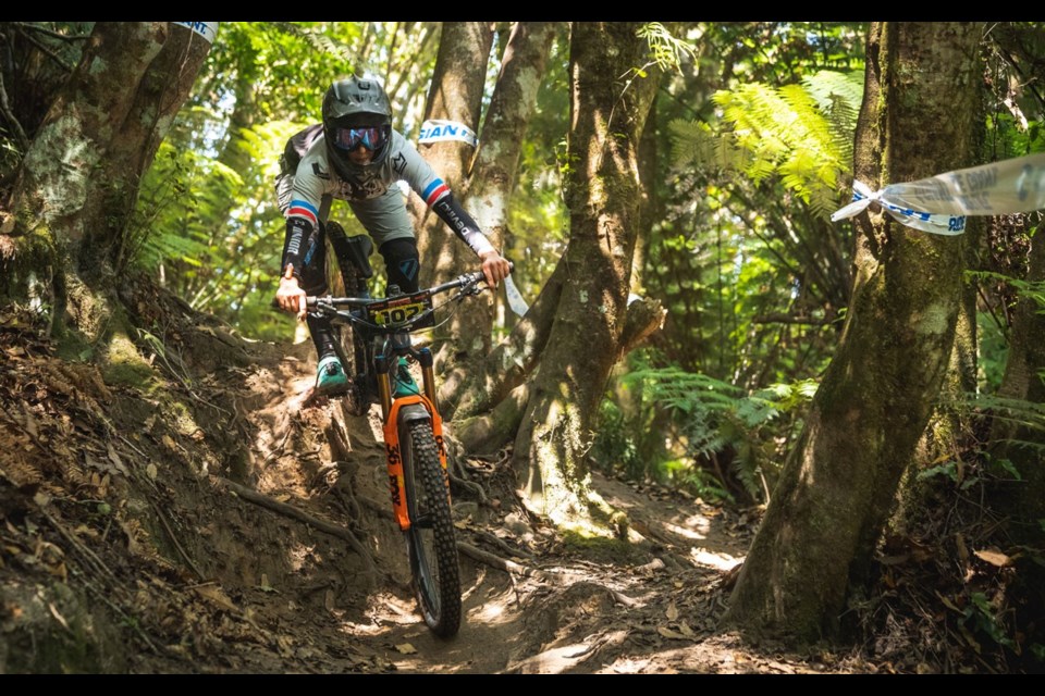 Georgia Astle competes in the Giant Toa Enduro in New Zealand on March 1. Photo by Kike Abelleira courtesy of Crankworx