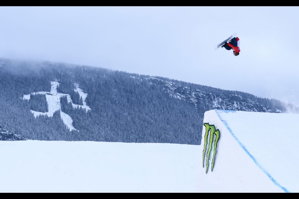 Darcy Sharpe competing in Monster Energy Men's Snowboard Big Air during X Games Norway 2020. Photo by Brett Wilhelm/ESPN Images
