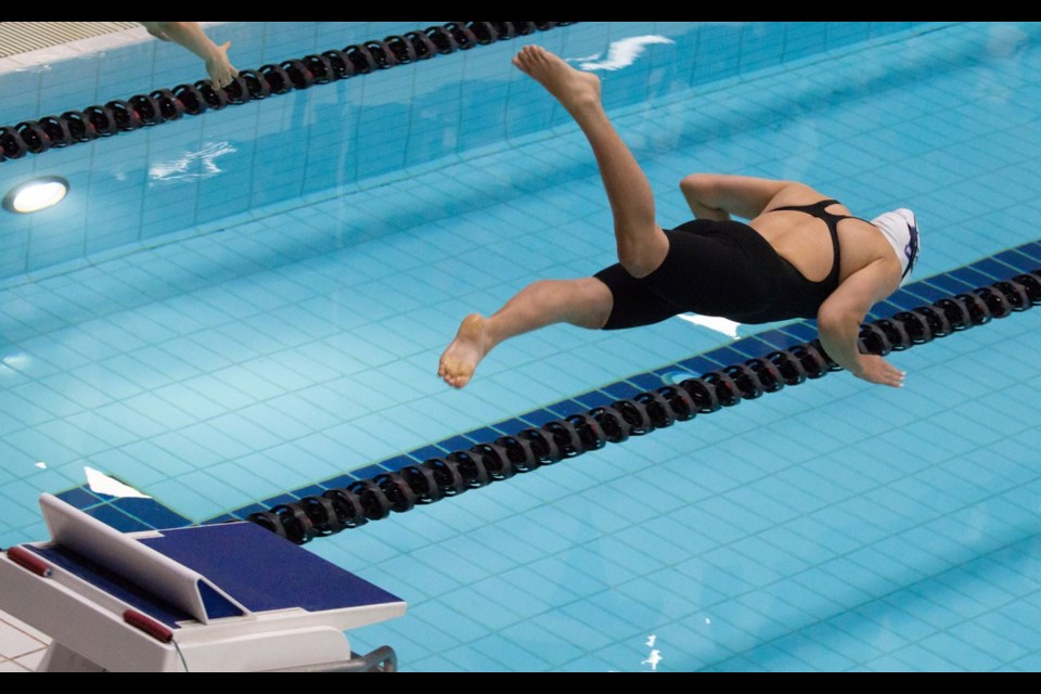 Kat Kranjc at U Sports Swimming Championships. Photo by Olena Klahsen