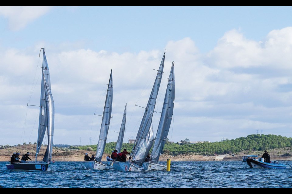 TRAFFIC at the windward mark. Photo by Tim Morch