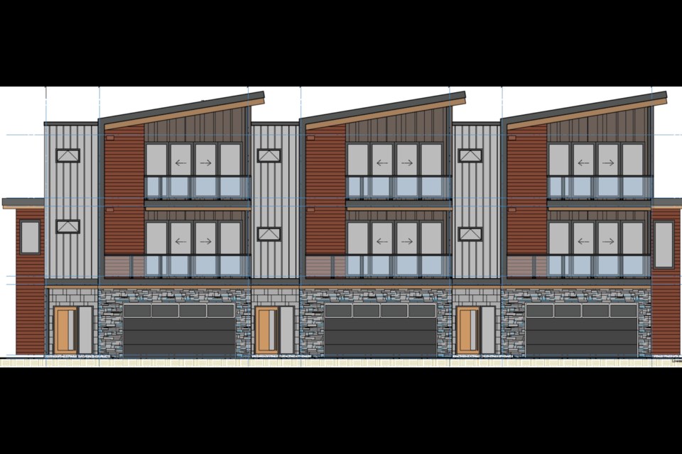 Rendering of the Nordic housing development townhomes.