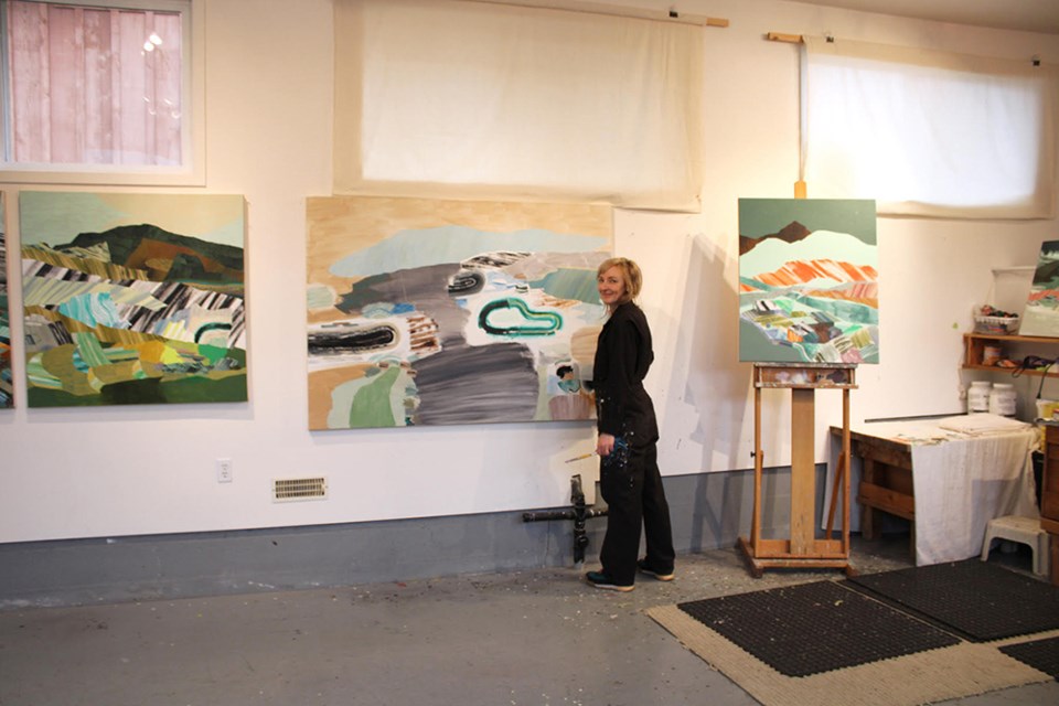 PAINTING PROCESS: Local artist Meghan Hildebrand is launching a new series of 14 paintings on Saturday, February 11.