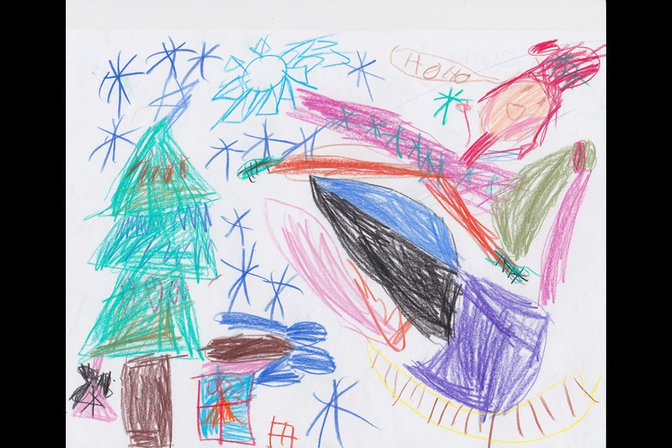 Artwork by Mia Clarke, grade one, Edgehill Elementary School.