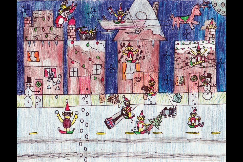 Artwork by Brooklyn Bourcier, grade 5, Assumption School.