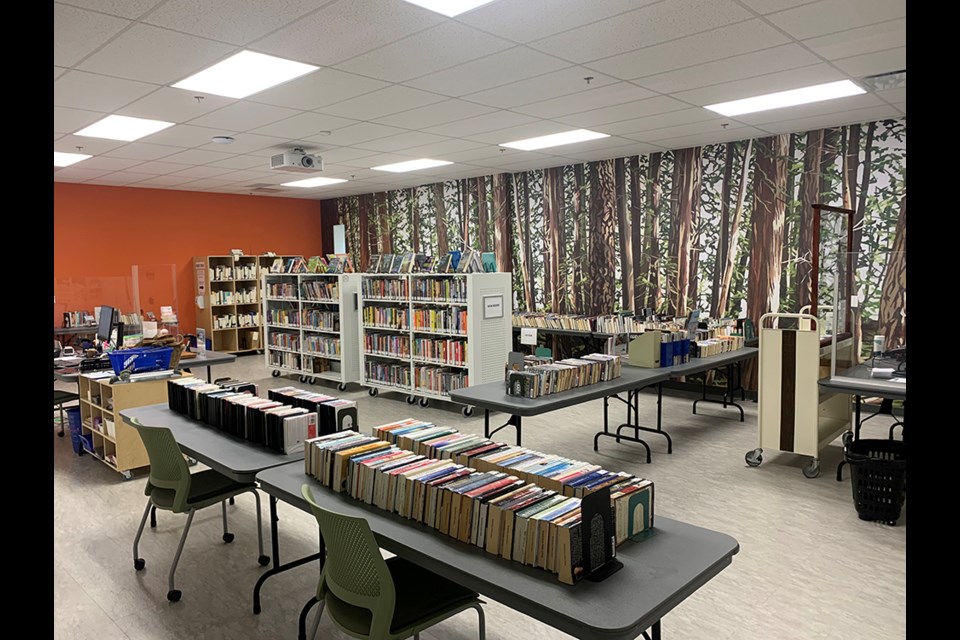 CONTINUED ACCESS: Powell River Public Library has a pop-up library operating in the First Credit Union community room that continues to serve library patrons after the March 29 flood in the main library space.