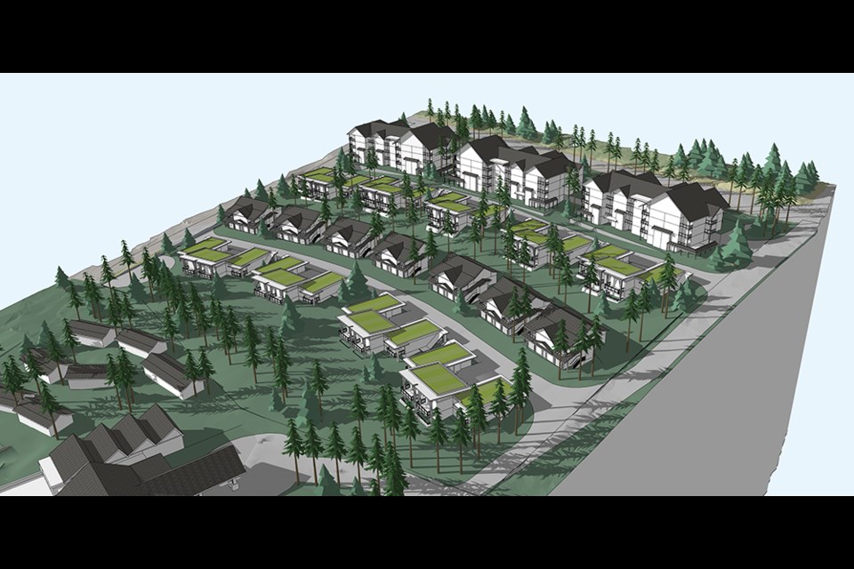 AMENDMENTS NEEDED: The undeveloped property above the Beach Gardens Resort and Marina is envisioned for a 215-unit residential development, which is being reviewed by City of Powell River staff for amendments to the zoning bylaw and sustainable official community plan.