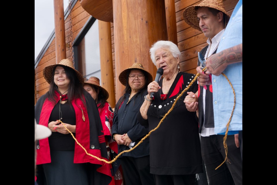 Elder Elsie Paul speaks at ribbon cutting: “I’m glad I lived to see the day that this happens.” 