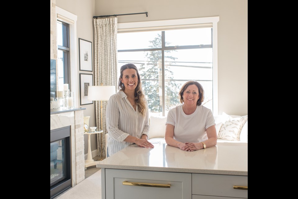 Pebble Beach Design owner Deb Vanderkemp [right] and her daughter Paige.
