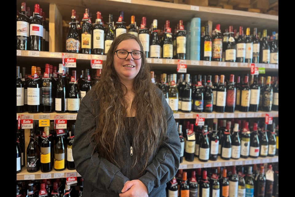 WINE CONNOISSEUR: Duke's Liquor Store manager Davita Baker is the go-to person to ask about in-store specials, deals and BC wines.