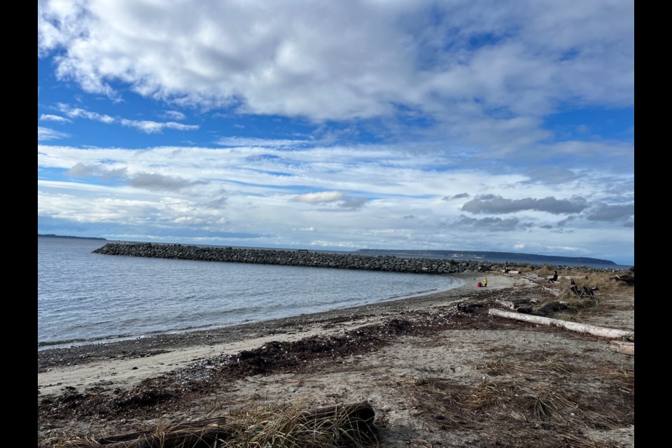 SUNNY FORECAST: The weekend in the qathet region will be sunny and cool. Photo above was taken yesterday at Willingdon Beach.