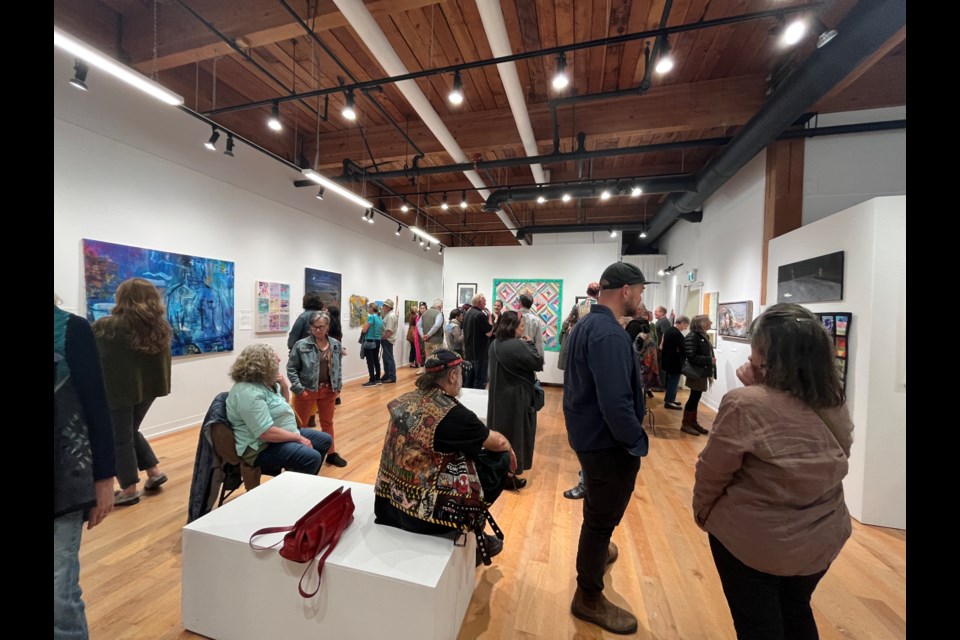 ART OPENING: qathet Art Centre above Powell River Public Library opened its doors for opening night of a group exhibition titled Artivism on Monday, April 22.