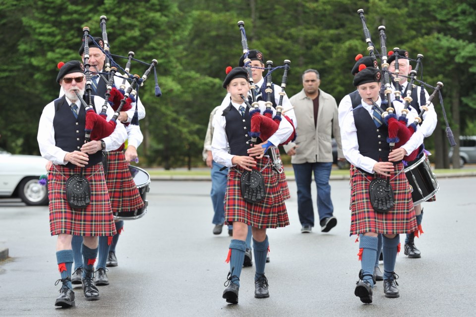 Clansman Pipe Band performing during the opening ceremony at Charity Appreciation Day.