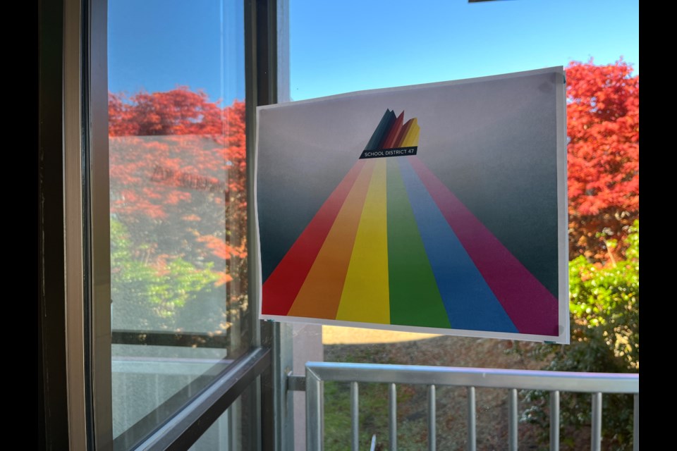 EVENTFUL MEETING: qathet School District had its regular meeting at the school board office September 20. Earlier in the day staff witnessed about 30 anti-SOGI protesters outside the building, along with many counter protesters.

