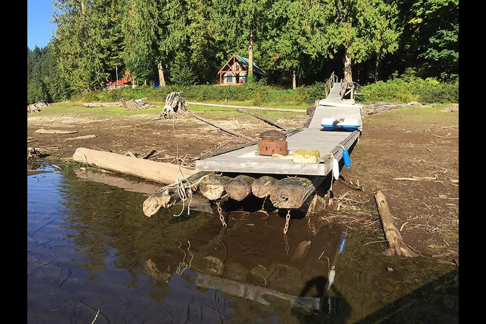 CONSIDERABLE DROP: An Energy Democracy for British Columbia director has expressed concern about lake levels in Powell and Lois lakes, citing navigational and fish spawning problems resulting from dam water consumption in the early fall.