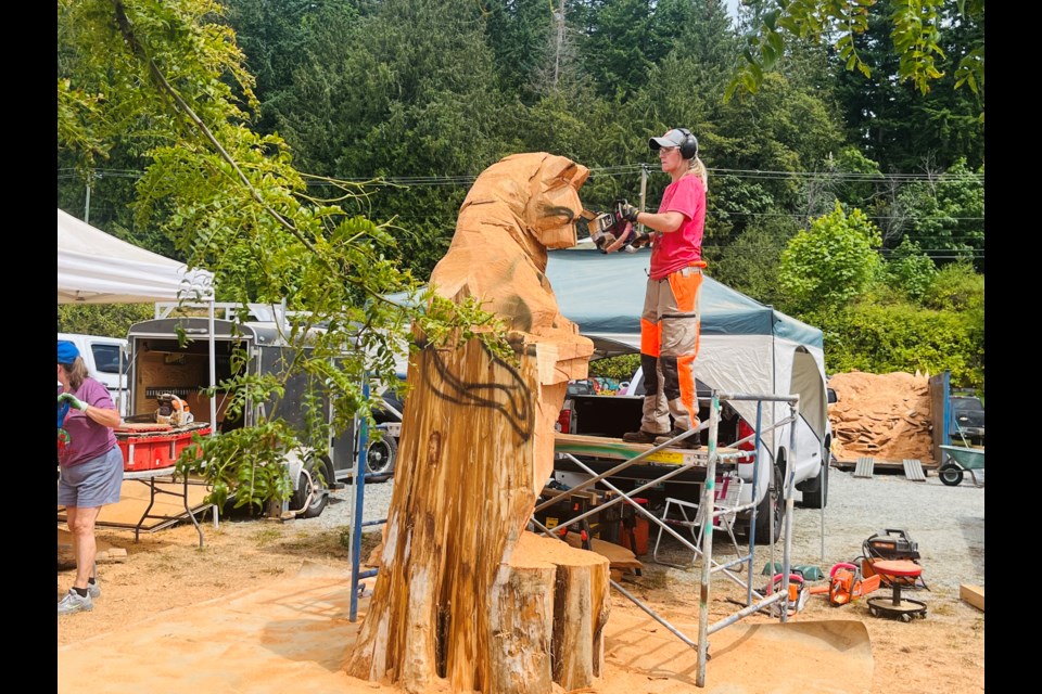 FIERCE COMPETITION: More than 10 carvers are competing for prizes at this year's carving competition; two from the qathet region: Jay Perrin and Clint Blaney; the rest come from around the world. 
