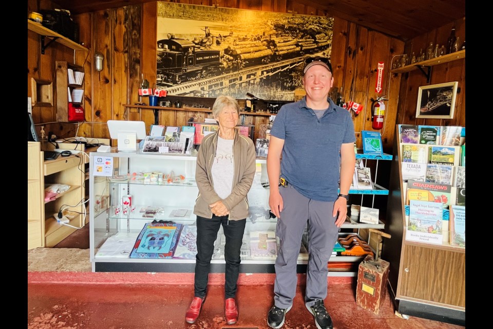 HISTORICAL CONNECTION: Forestry Museum coordinators Sharon Taylor [left] and Paul Higgins invite the public to visit the museum this summer. The building is ​located across from the qathet Museum and Archives at Willingdon Beach.
