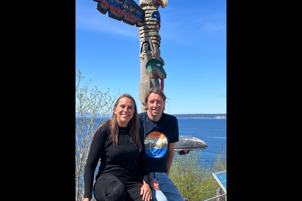 DANISH HOSTS: Chef Anne Hjernøe [left] and journalist Anders Agger visited the qathet region to capture the natural beauty of the area. For three days they visited many local characters and places.
