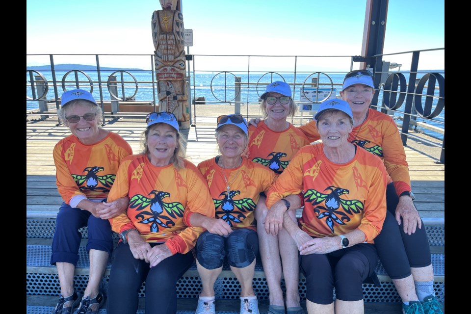 CHAMPIONSHIP CHASERS: Suncoast Paddling Club crew members [from left] Helen Robinson, Ruth Matson, Sue Milligan, Sue Hanson , Sue Humphries, and Lynnette Mangan are off to Samoa to compete in the Va’a Federation World Distance Championships. 

