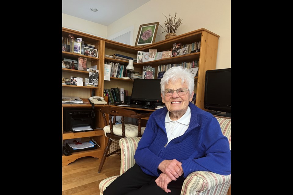 TENACIOUS WRITER: Longtime qathet resident, writer and now author Beverley Falconer recently published a memoir about growing up in what is now the historic Townsite neighbourhood.