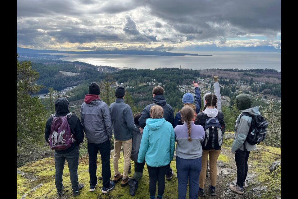 HIKING DAYS: Outdoor school students hiked up Scout Mountain last week as part of their four day per week ecological and leadership program.