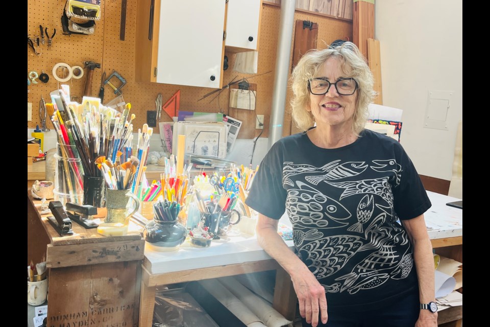 MIXED MEDIA: Candace Parker will give an artist talk on May 30 to discuss her exhibition titled, Recent Works: Life is a Garden, currently on display at Powell River Public Library.
