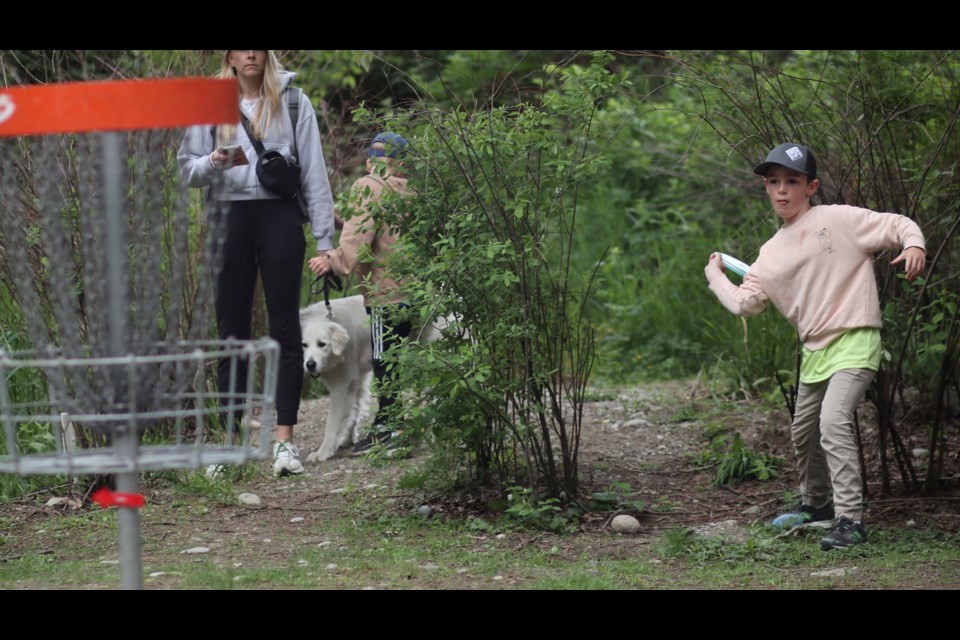 GOING FAR: In May, nine-year old Luca Jantz secured the title of BC Junior Disc Golf Champion.

