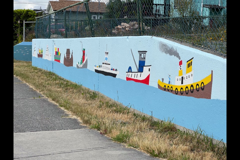 PLAYFUL WORK: A new public mural is inspired by nature and the boats artist Clancy Dennehy sees every day outside of his window.
