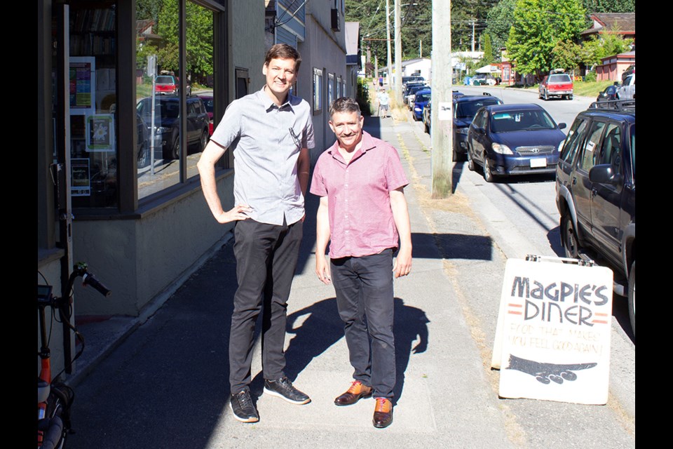Magpie’s Diner, a destination brunch spot in Cranberry, has been successfully operating for more than 10 years. The popular establishment has been visited by many, including BC premier David Eby [above, left] who dropped in last August with Powell River-Sunshine Coast MLA Nicholas Simons.
