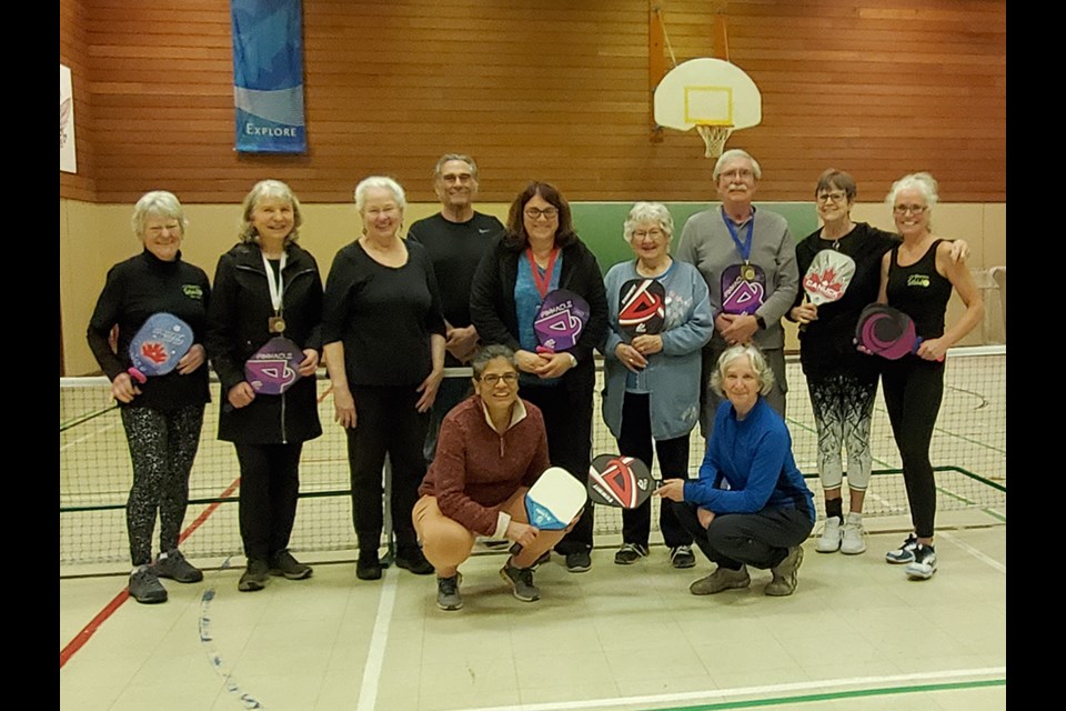 The inaugural Gherkin Pickleball Program at Vancouver Island University included seniors ranging in age from 64 to 91.
