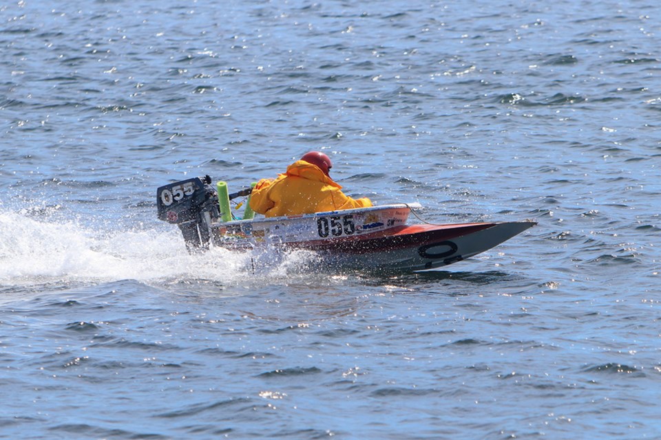 HEADING OUT: qathet region bathtub racer Melvin Mitchell entered this year’s world championship bathtub race in Nanaimo, but withdrew from the competition after encountering heavy sea conditions and hurting himself a couple of times.