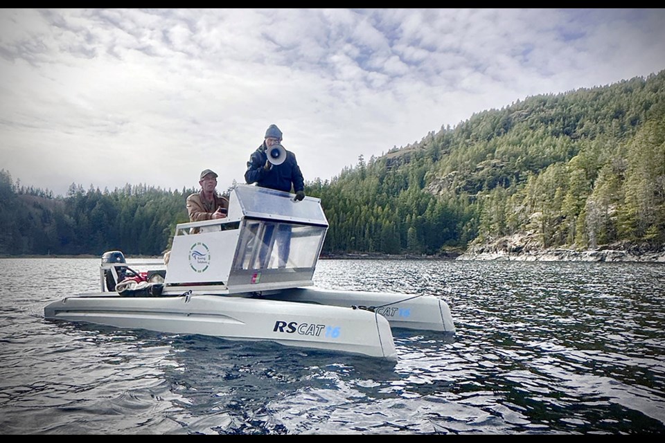 COACHING CRUISER: Suncoast Paddling Club coach and racing coordinator Michael Matthews can now cruise alongside his crew in order to deliver messages during training, thanks to a grant from Powell River Community Forest.