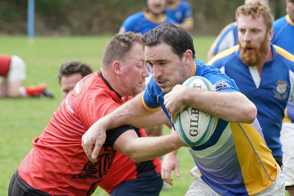 SEASONED PLAYERS: Powell River Otago Rugby Club had two matches against formidable opposition, losing an old boys game and a senior rugby player game each by one try.                               