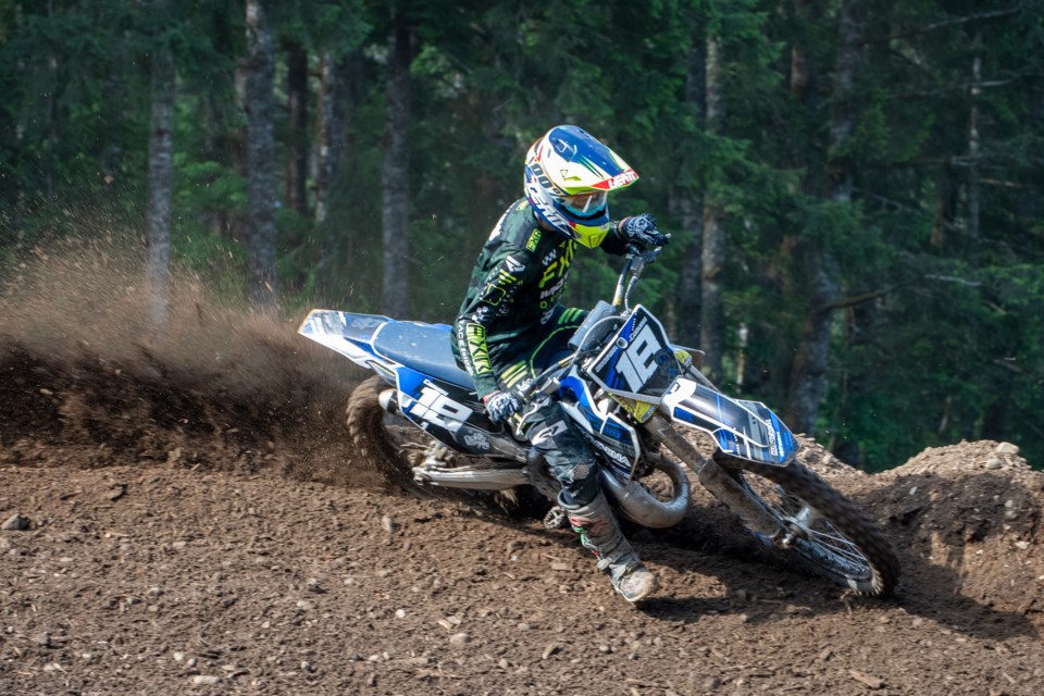 IMPRESSIVE FORM: Motocross racer Braeden Coburn has been tearing up tracks on Vancouver Island this season and has qualified to race in the national finals in Walton, Ontario.