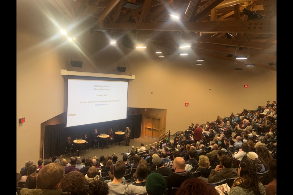 All-candidates forum at UNBC for the 2019 federal election. (via Hanna Petersen)