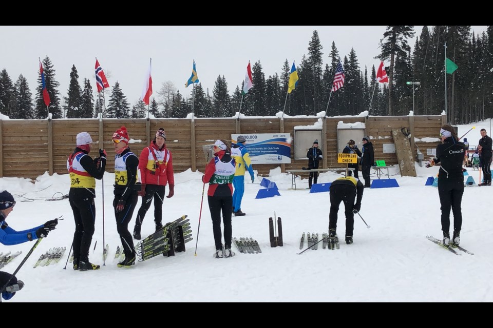 Team Canada gets their equipment checked during practice at the 2019 World Para Nordic Skiing Championships in Prince George (via Kyle Balzer)