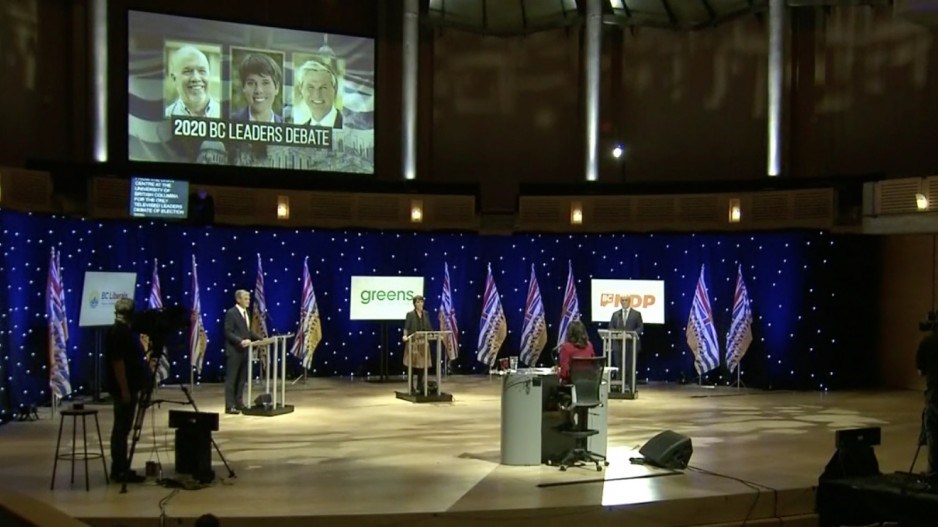 BC party leaders John Horgan Andrew Wilkinson Sonia Furstenau debate 2