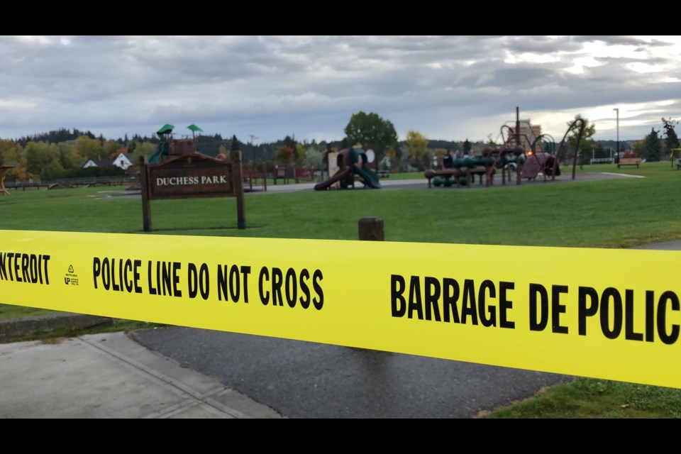 Duchess Park is behind police tape this morning. (via Kyle Balzer)